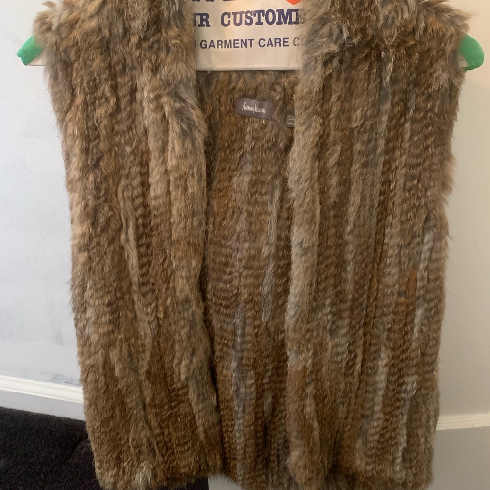 Neiman Marcus real rabbit fur vest